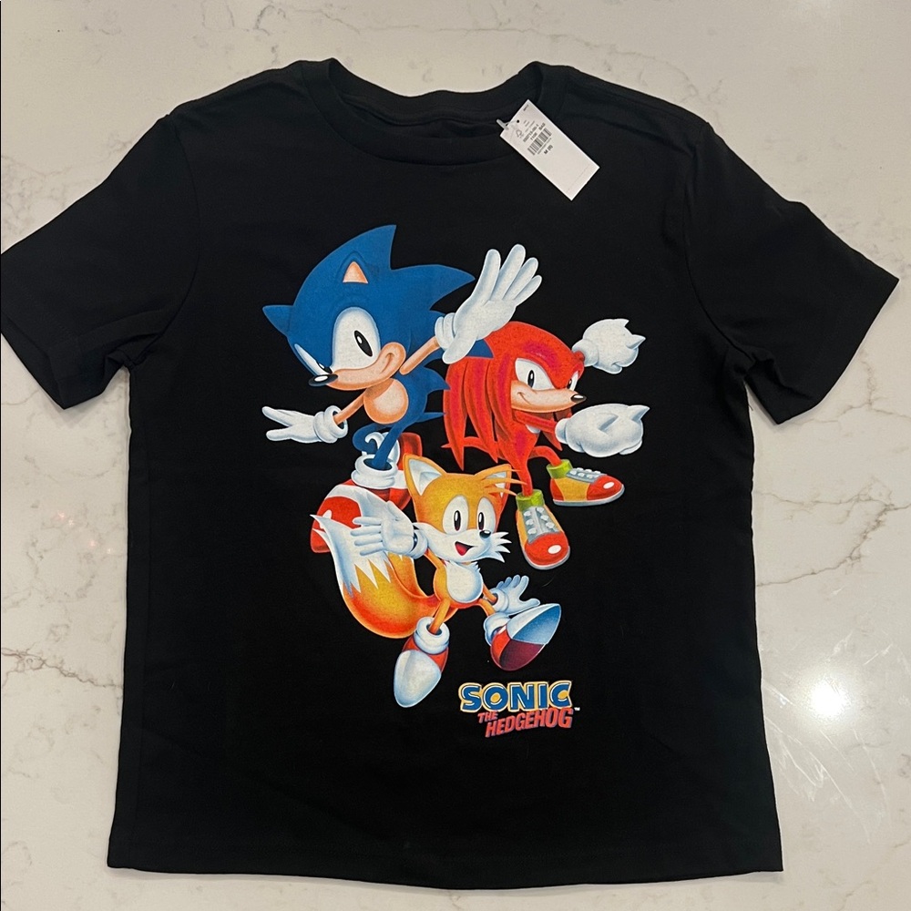 Old Navy Black Sonic Kids T-Shirt